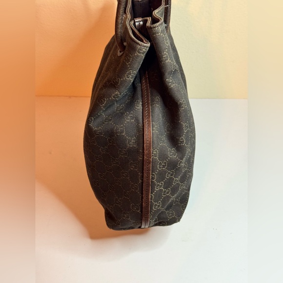 GUCCI GG Monogram Canvas Tote Bag Brown Vintage - Picture 4 of 12